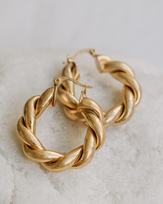 Gold-tone Braided Earrings