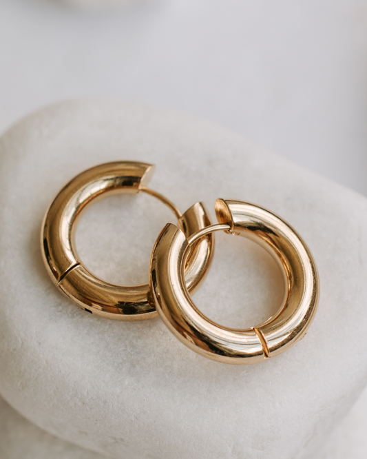 Round Gold Earrings
