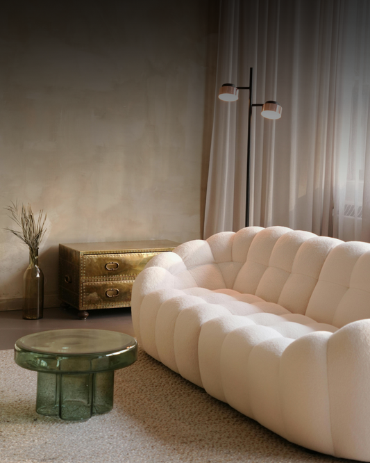 White Fabric Sofa